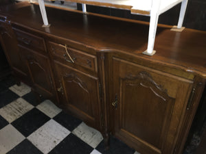 Vintage French Country Oak Sideboard c.1950s