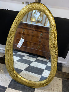 New Gold Toned Aluminum Mirror
