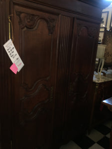 Louis XIV Style Oak Double Door French Armiore  c.1930s