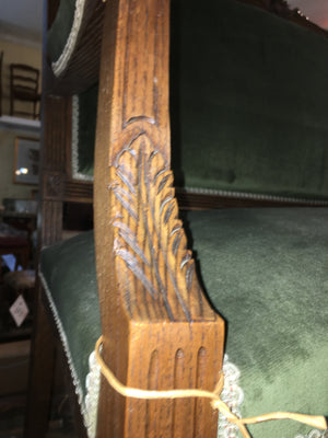 French Carved Walnut Settee c.1900s