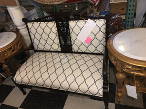 Newly Reupholstered American Settee GREAT TEXTILE