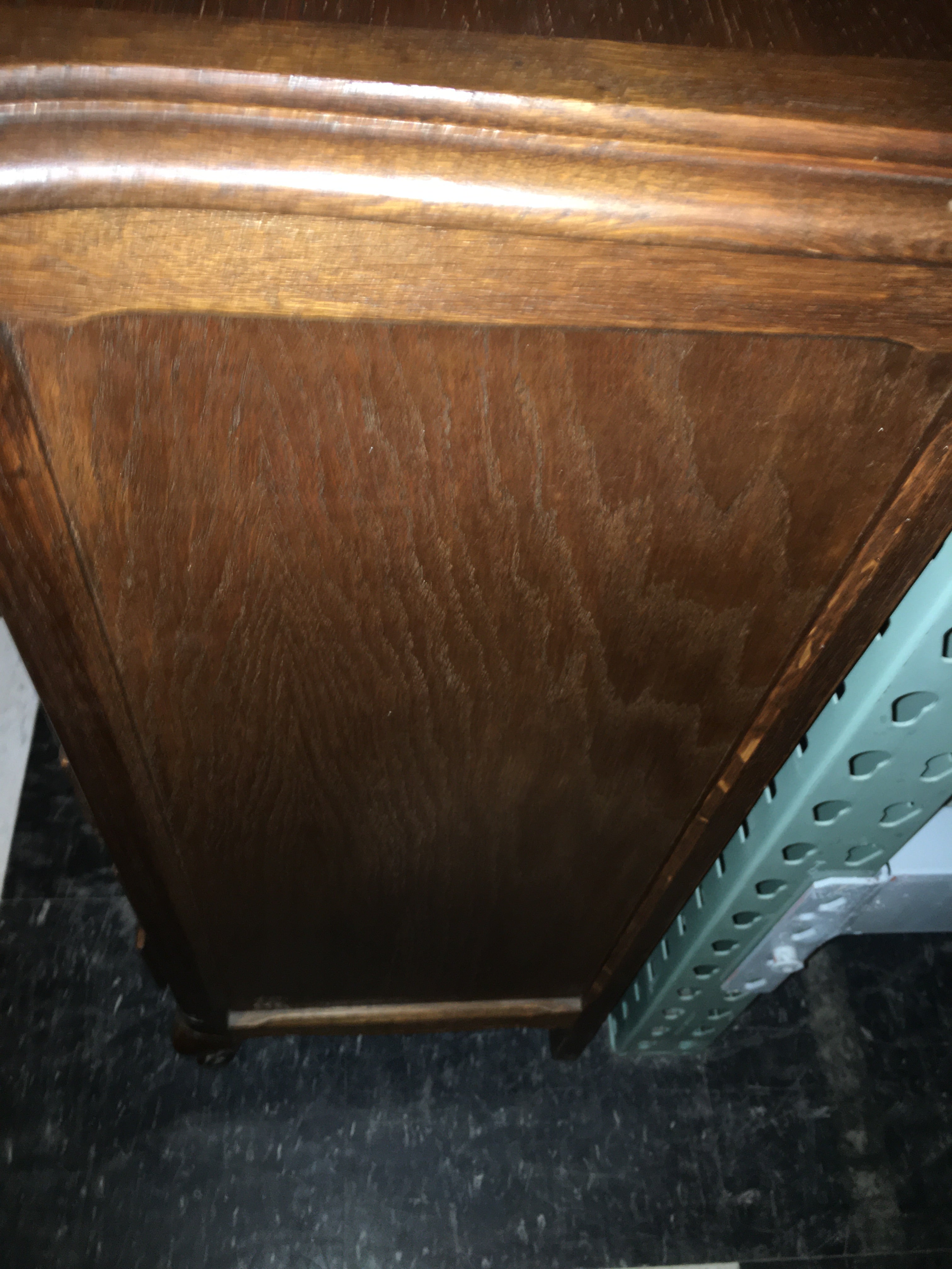 French Dark Oak Petite Cabinet  c.1940s