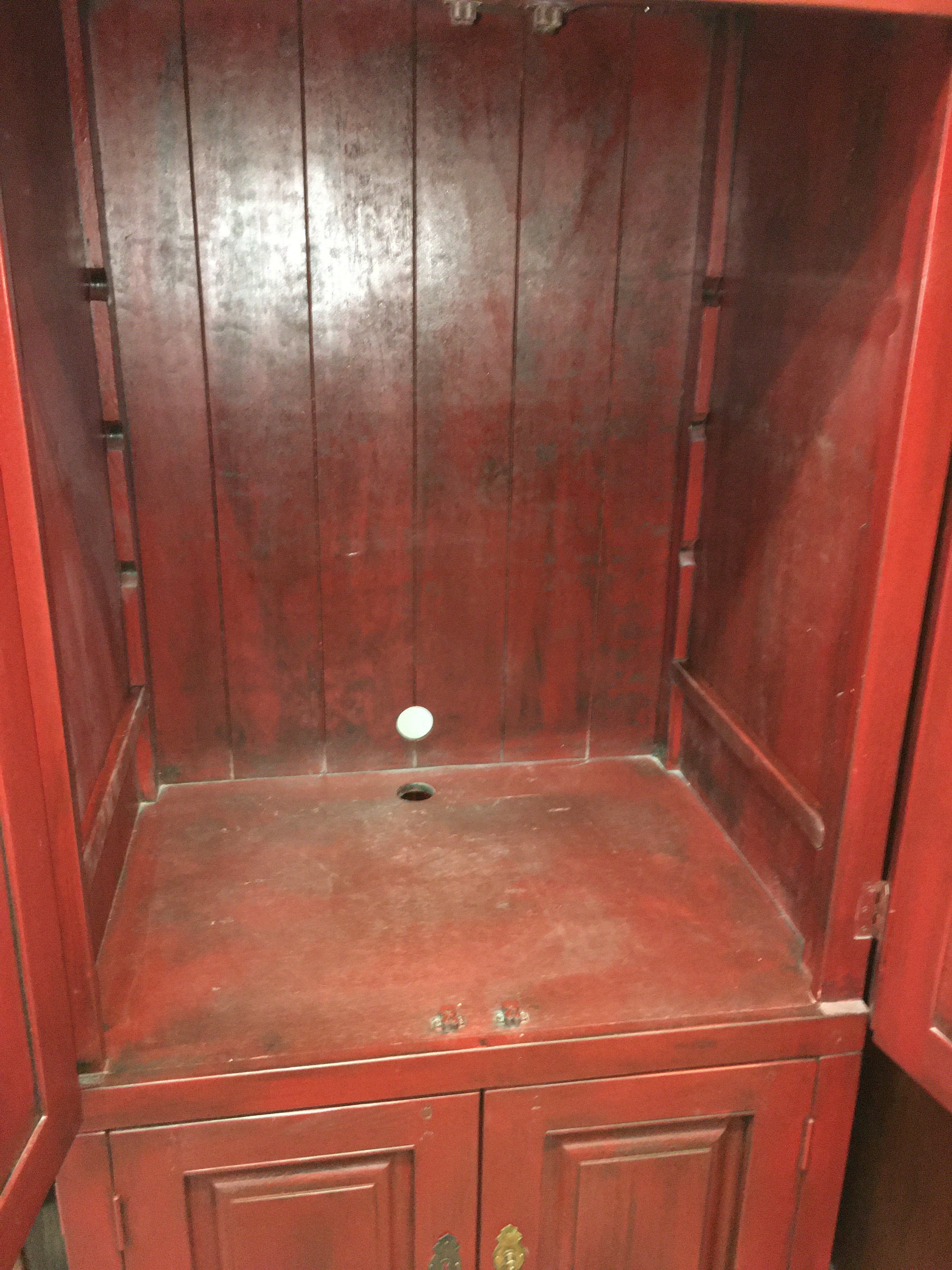 FARMHOUSE STYLE RED CABINET