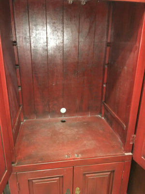 FARMHOUSE STYLE RED CABINET