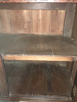 RENAISSANCE STYLE CARVED OAK COURT CUPBOARD c.1900