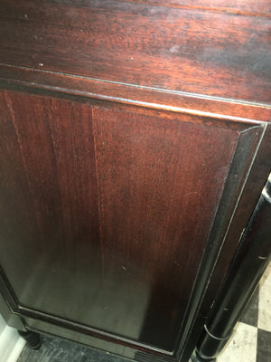 FRENCH DIRECTIVE STYLE WALNUT CHEST circa 1930s (SCRATCHES TO TOP)