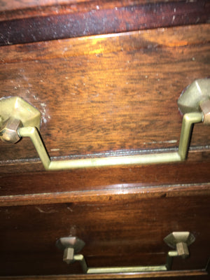 FRENCH DIRECTIVE STYLE WALNUT CHEST circa 1930s (SCRATCHES TO TOP)