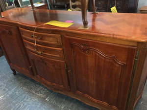 COUNTRY FRENCH FRUITWOOD SIDEBOARD AS IS SCRATCHES c.1940s