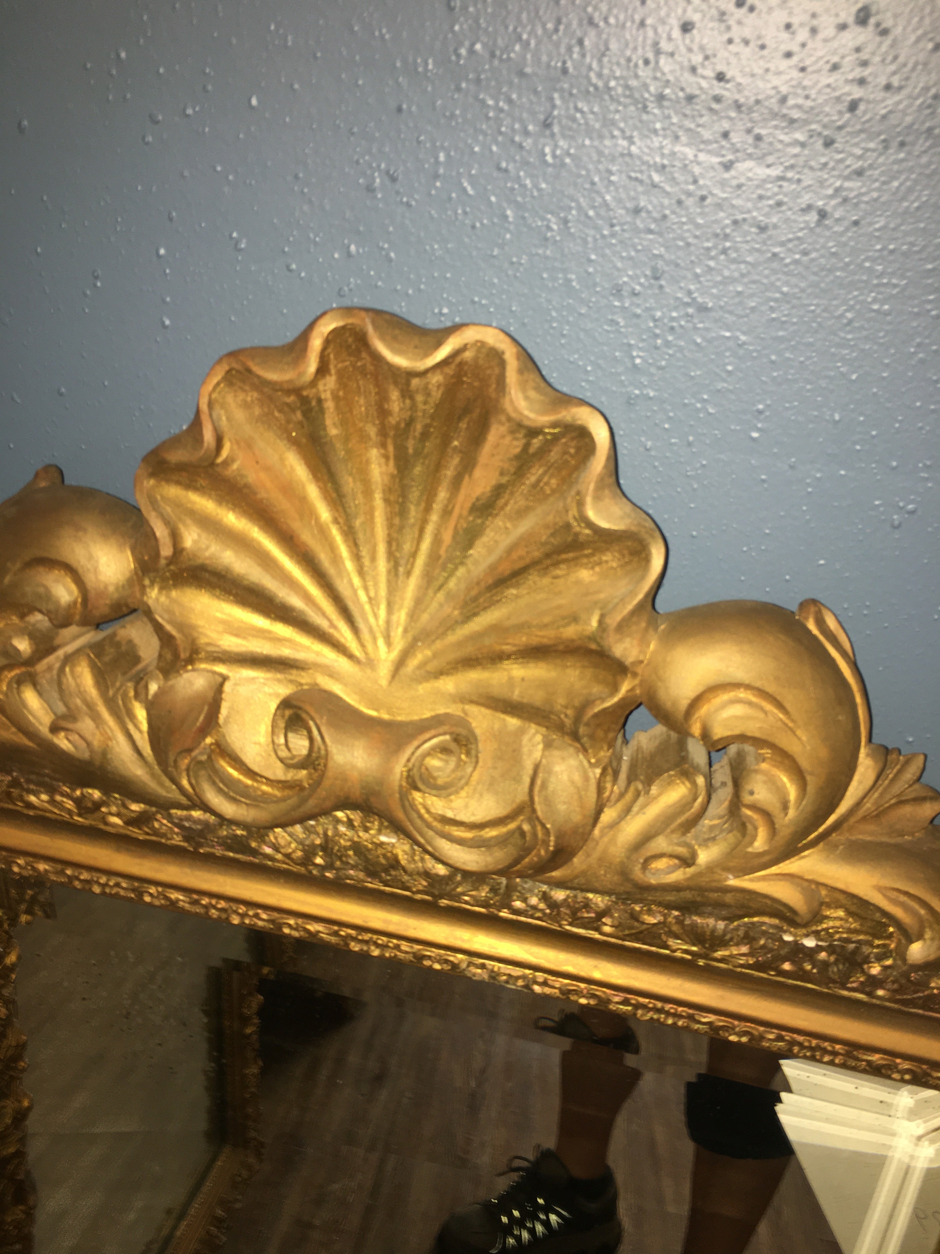 FRENCH BELLE EPOQUE ANTIQUE GILT MIRROR c.1920s