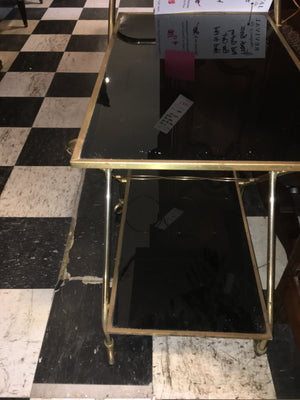 French Brass Mid Century Bar Cart HARD TO FIND