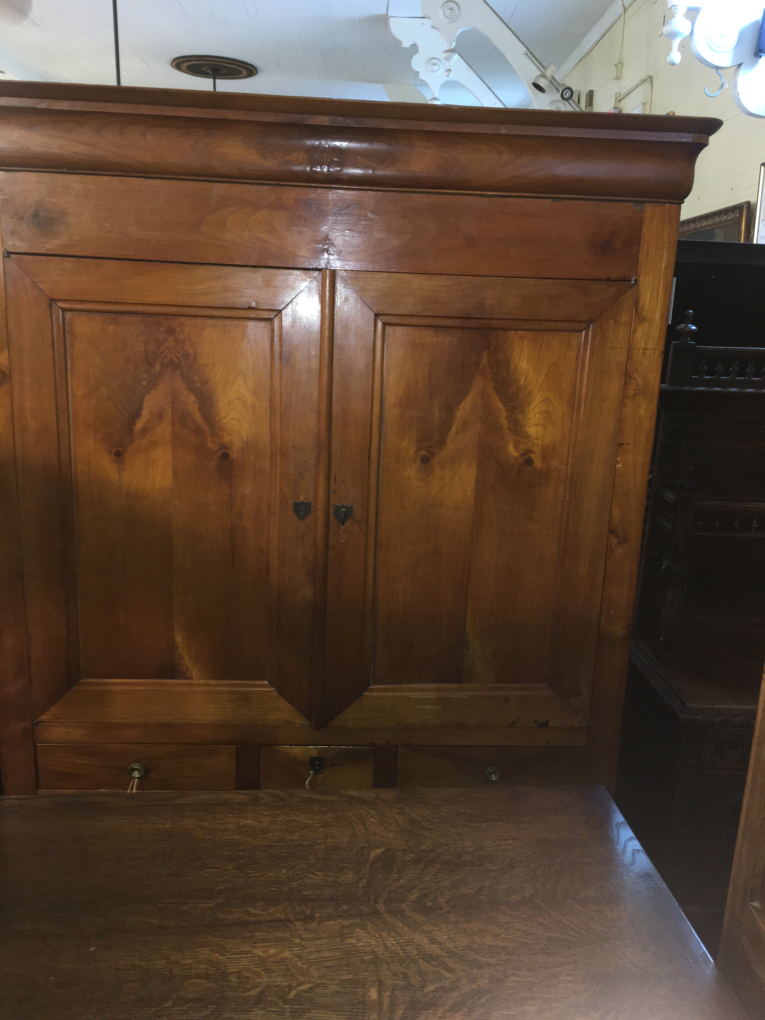 Unusual French Antique Cherry Cabinet  c.1880