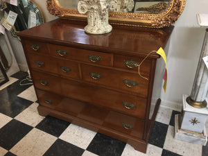 MASSIVE ENGLISH MAHOGANY CHEST OF DRAWERS  c.1920s