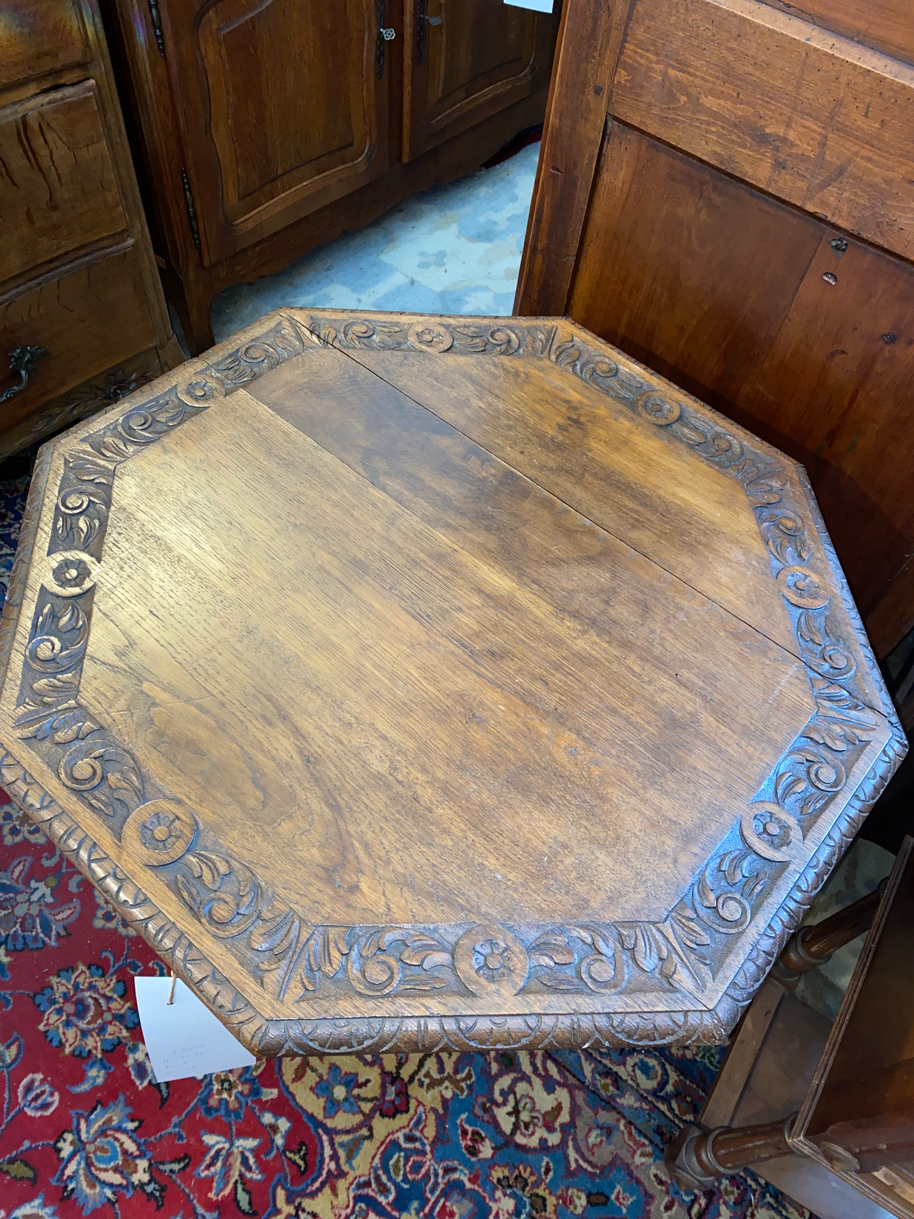 Carved Oak Table C. 1900