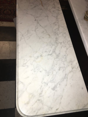 Impossible To Find French Marble Top Petite Bookcase  c.1930s