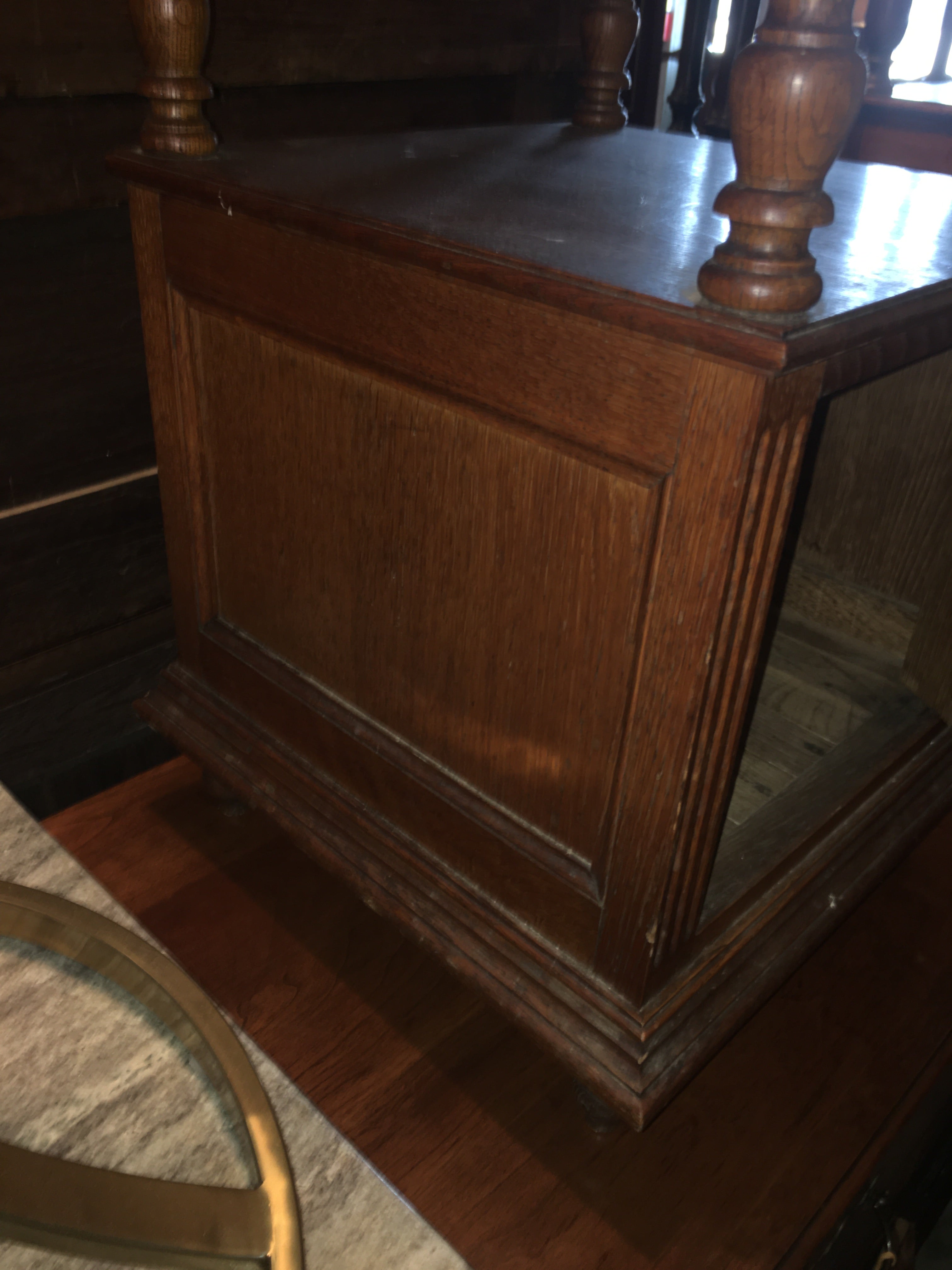 Near Pair Of French Marble Top Bedside Cabinets  c.1900