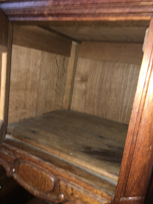 Pair Marble Top Oak Bedside Cabinets ORIGINAL MARBLE