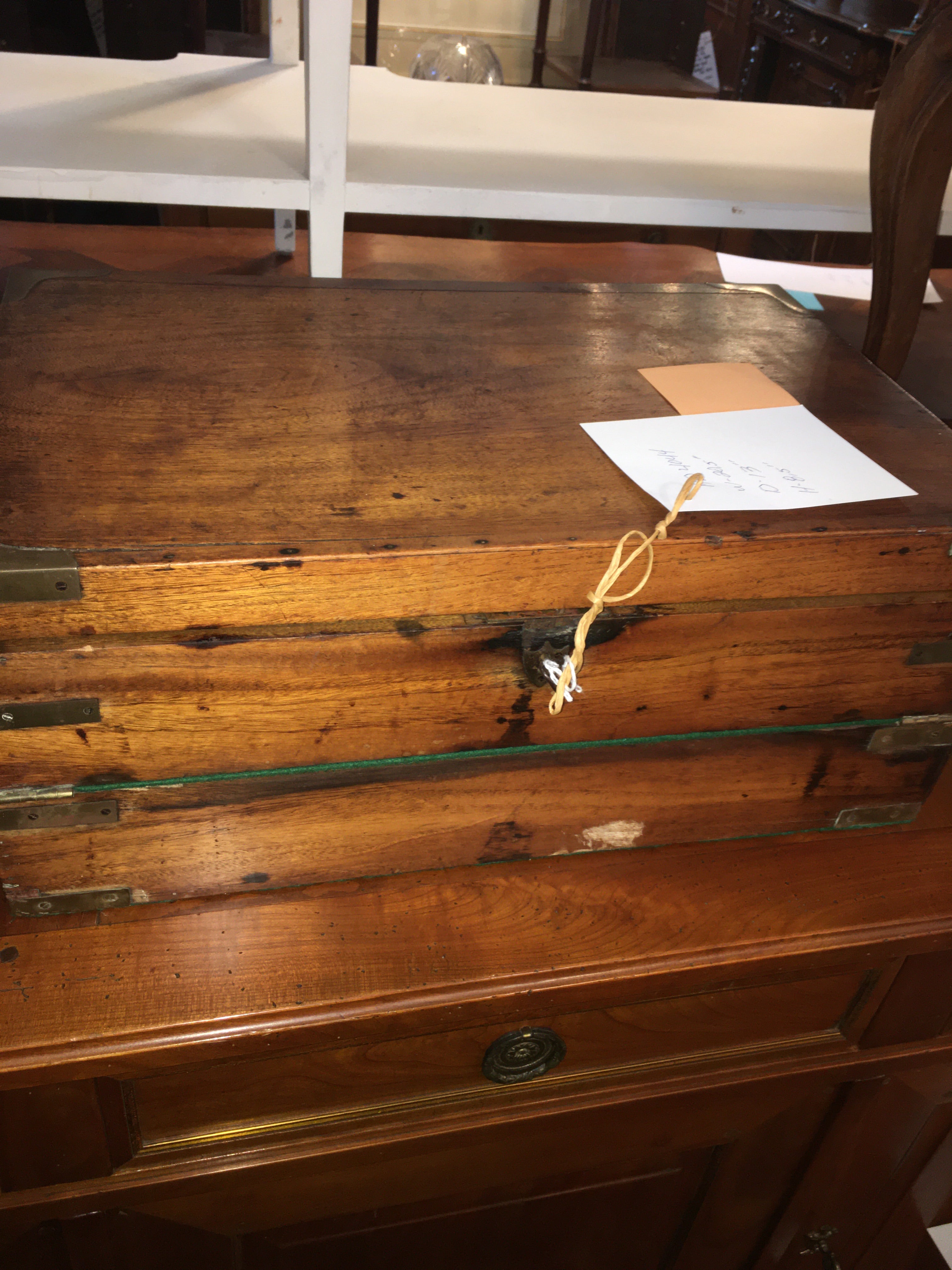 DOUBLE FLIP TOP ANTIQUE WRITING DESK  c.1880