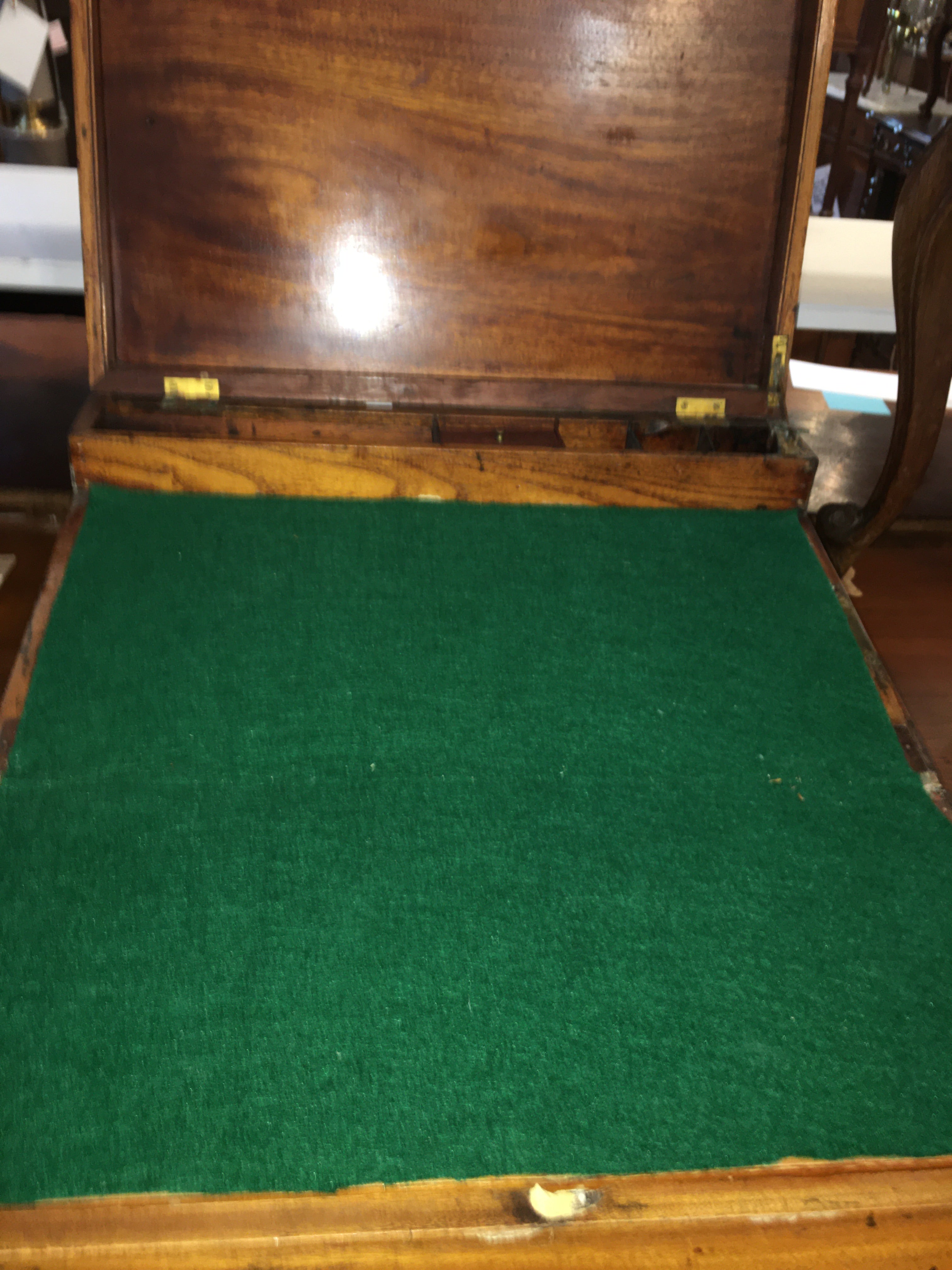 DOUBLE FLIP TOP ANTIQUE WRITING DESK  c.1880