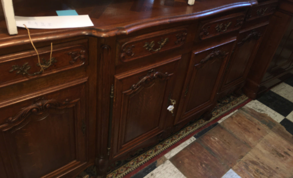 DARK OAK COUBTRY FRENCH SIDEBOARD  c.1940