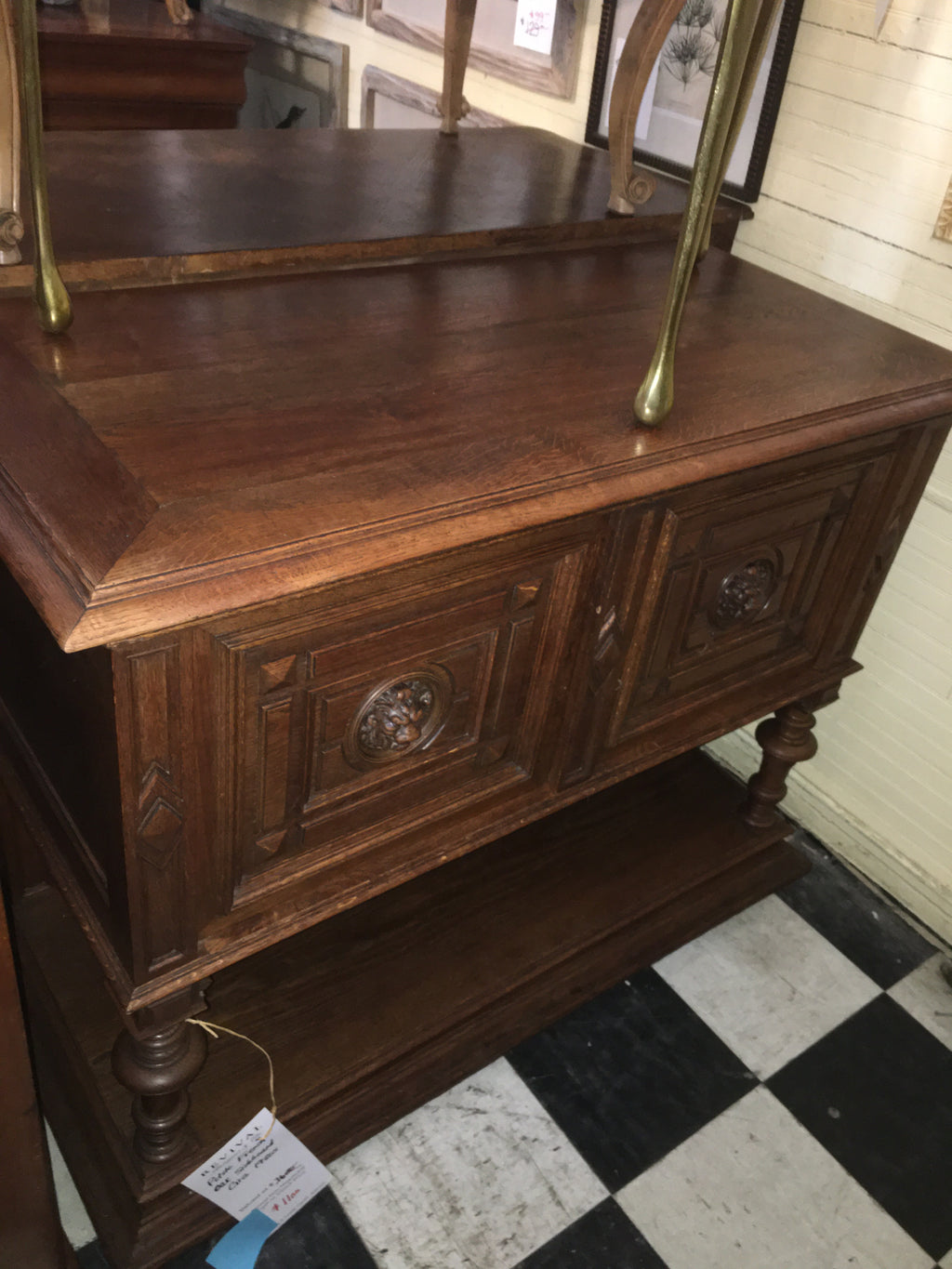 PETITE FRENCH OAK SIDEBOARD  c.1930s
