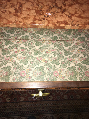 FRENCH WALNUT RENAISSANCE STYLE MARBLE TOP SHALLOW SIDEBOARD  c.1900