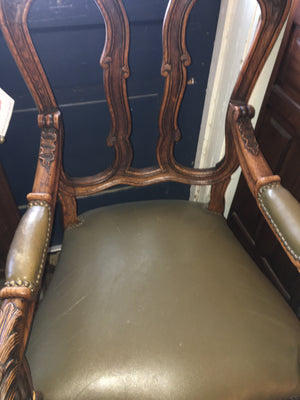 PAIR FRENCH OAK CAPTAINS OR ARM CHAIRS  c.1920s