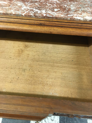HENRI II STYLE CARVED WALNUT MARBLE TOP-MIRROR BACK DESSERT SERVER  c.1900