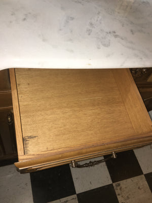 FRENCH CHERRY MARBLE TOP SIDEBOARD c.1920s