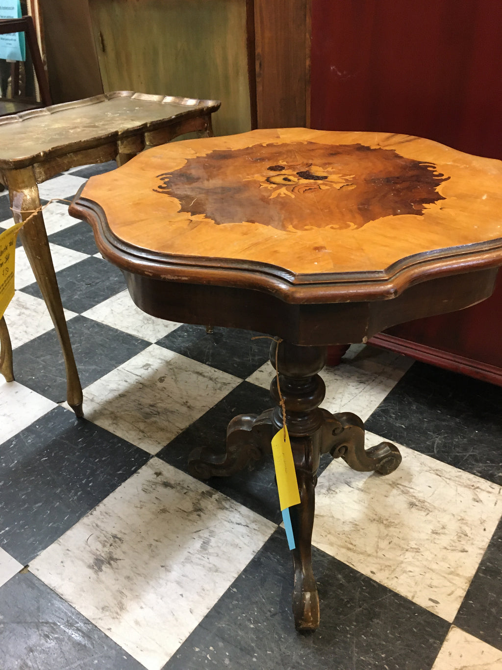 INLAID FRENCH END TABLE