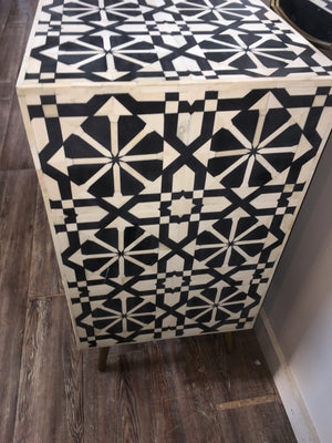 NEW DESIGNER INLAID BONE NINE DRAWER DRESSER OR SIDEBOARD