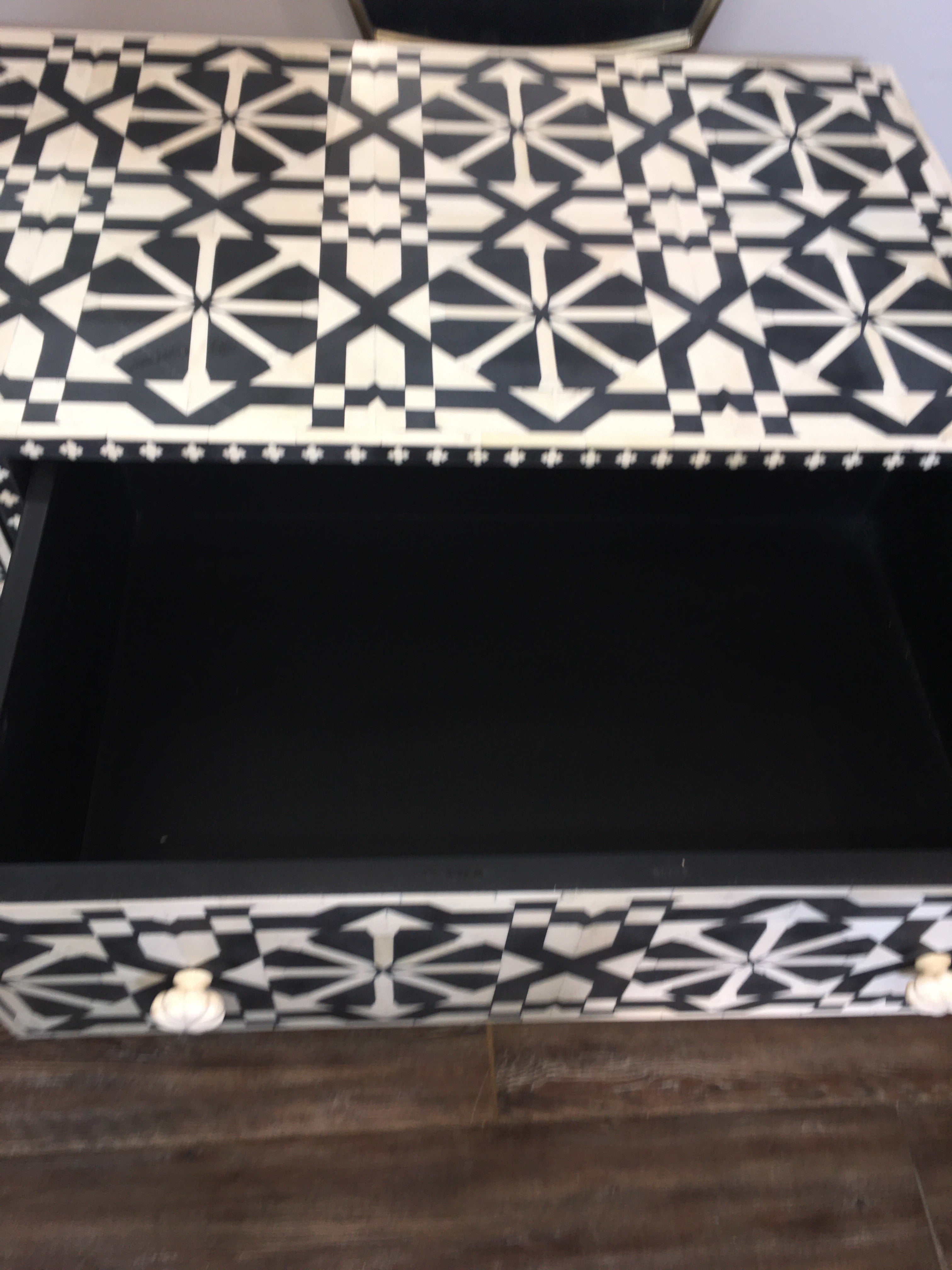 NEW DESIGNER INLAID BONE NINE DRAWER DRESSER OR SIDEBOARD
