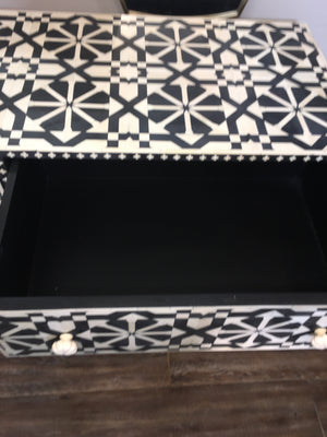 NEW DESIGNER INLAID BONE NINE DRAWER DRESSER OR SIDEBOARD