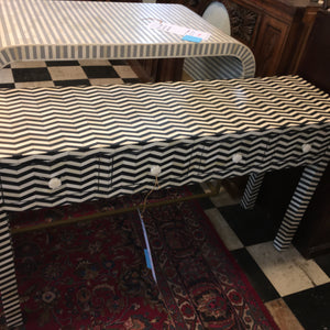 NEW DESIGNER INLAID BONE CONSOLE OR SOFA TABLE