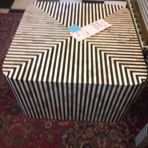 NEW DESIGNER INLAID BONE COFFEE TABLE CUBE
