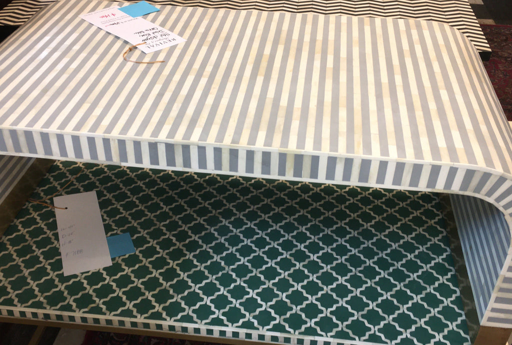 NEW DESIGNER INLAID BONE COFFEE TABLE