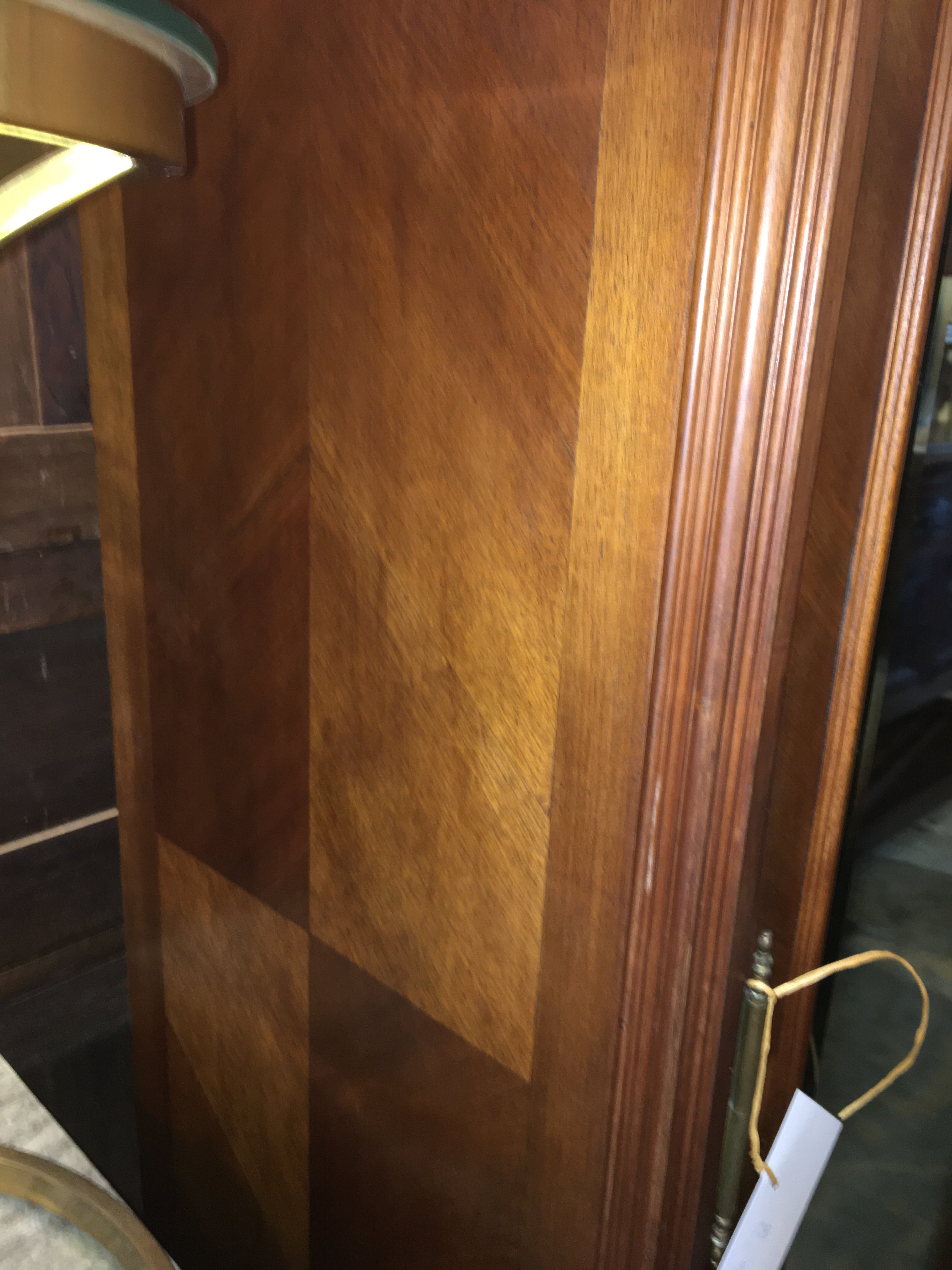 FRENCH WALNUT LOUIS XV MIRROR DOOR ARMOIRE  c.1920s