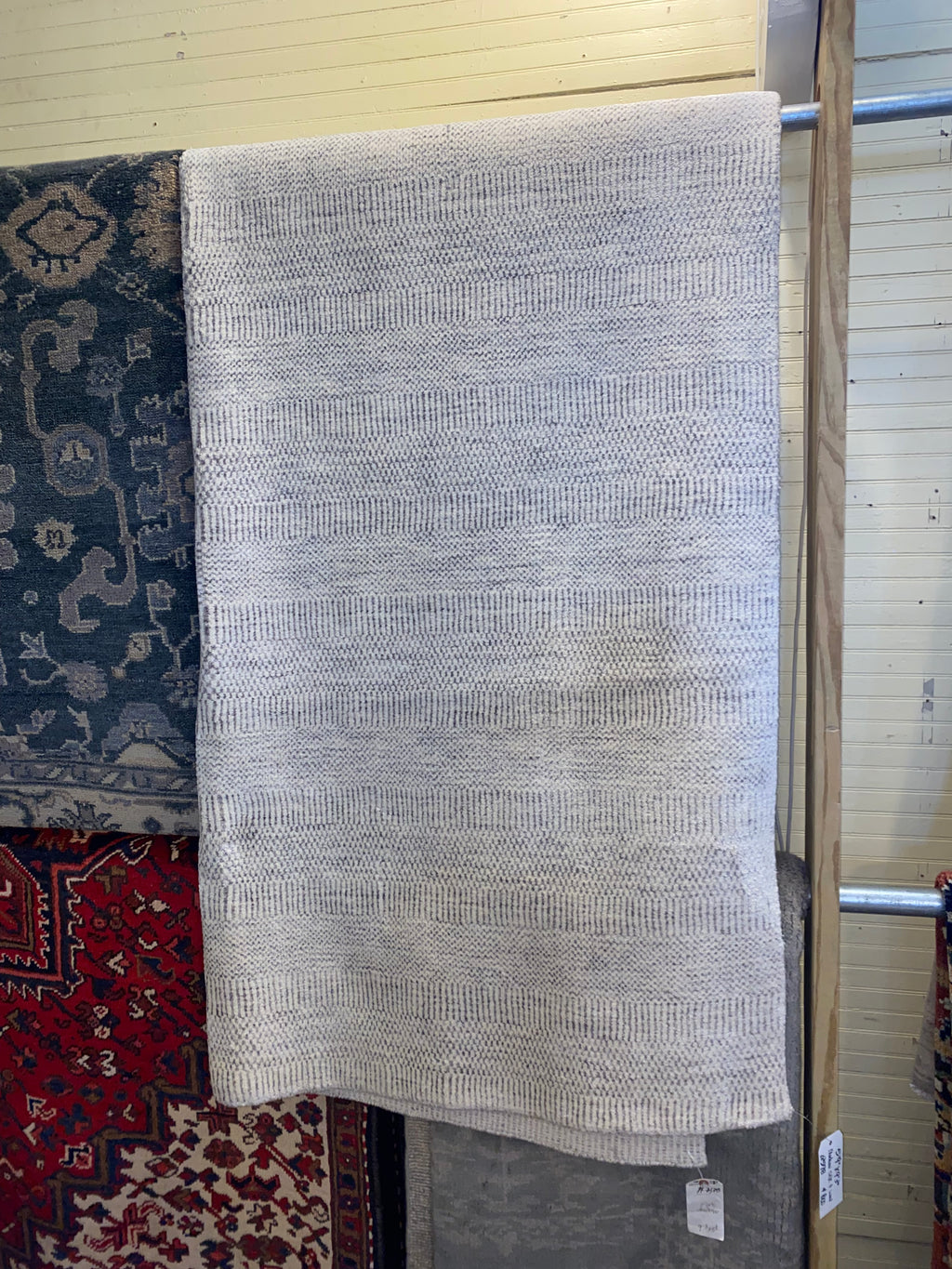 5'9" x 9'3" Handwoven Modern Silk and Wool Rug